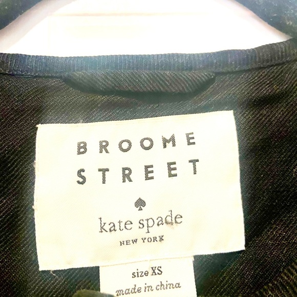 Kates Spade Black Cropped Jacket – XS, White Floral Embroidery - Picture 4 of 4